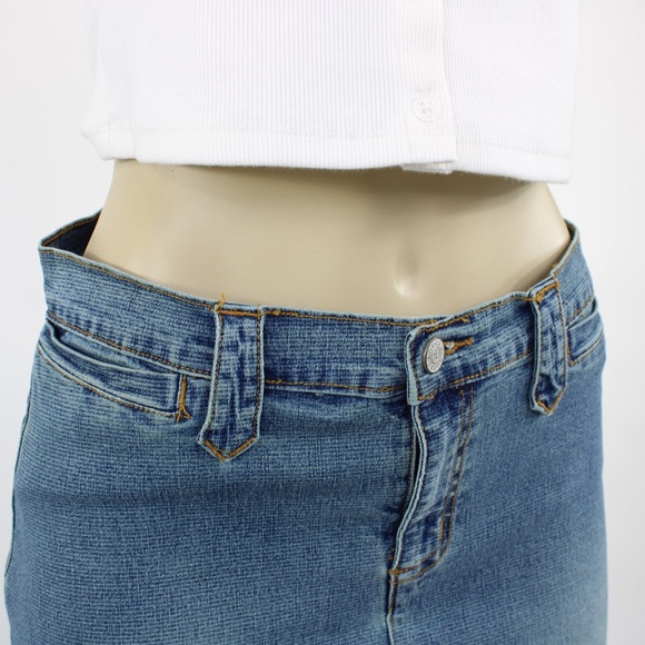 Vintage Neeso long floor length Jean skirt - Picture 3 of 8